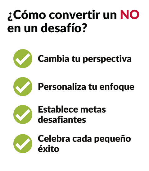 1. Convierte el NO en un desafío 1. Convierte el NO en un desafío