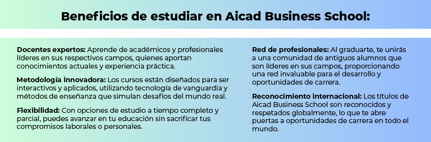 Avanza en tu carrera con Aicad Business School Avanza en tu carrera con Aicad Business School