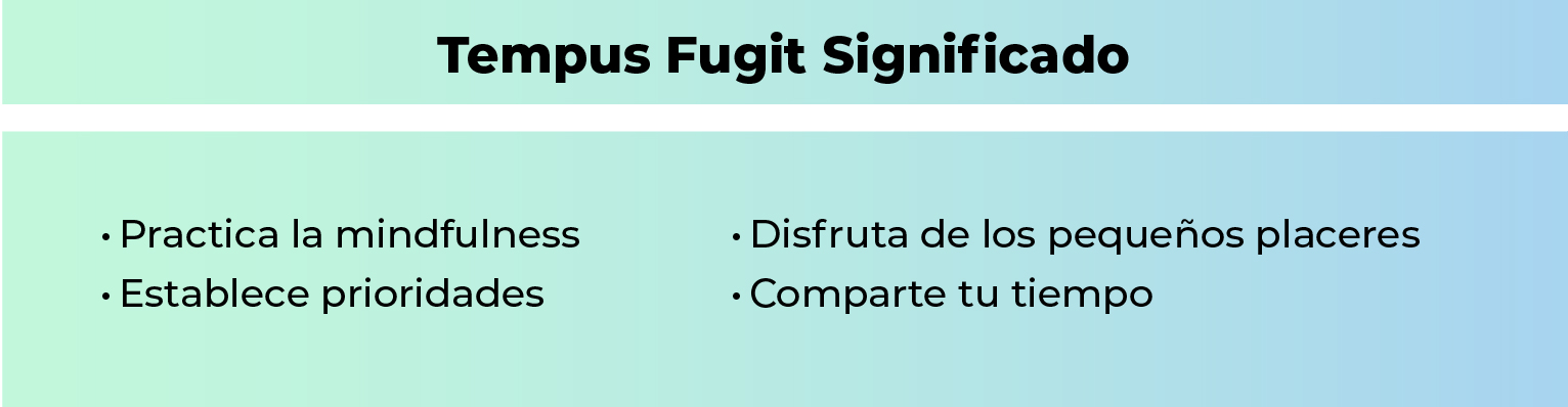 Aplicando la Sabiduría de Tempus Fugit Aplicando la Sabiduría de Tempus Fugit