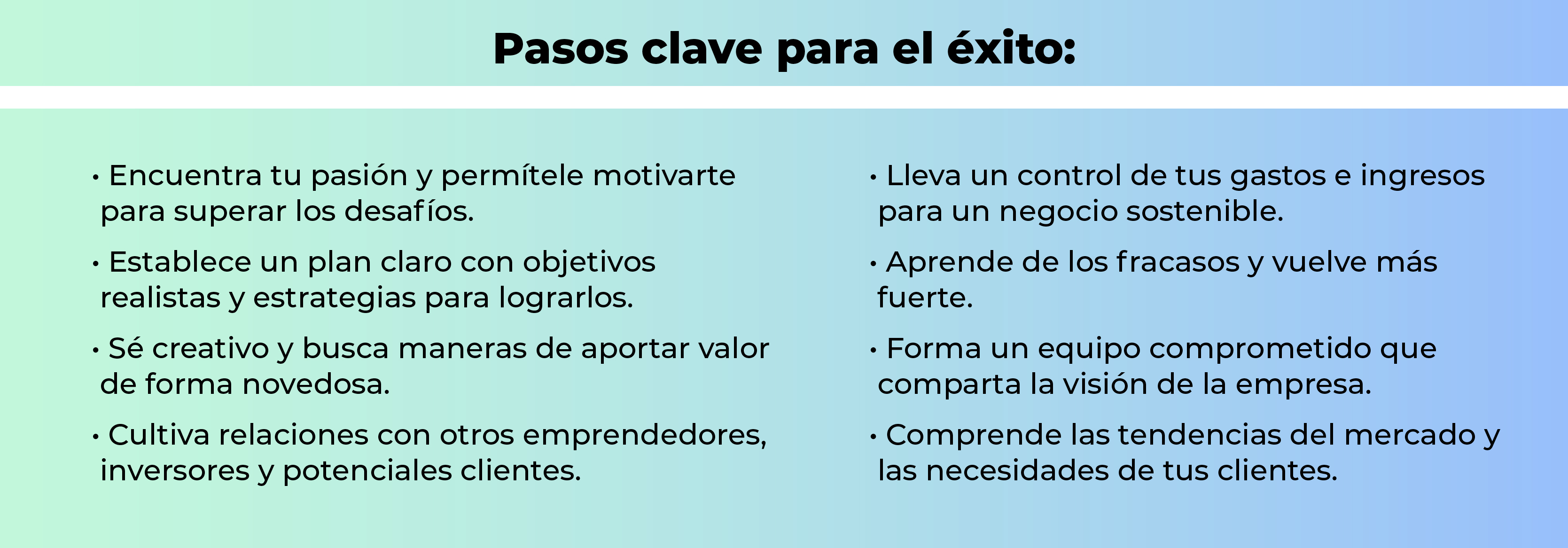 Claves para ser un emprendedor exitoso Claves para ser un emprendedor exitoso