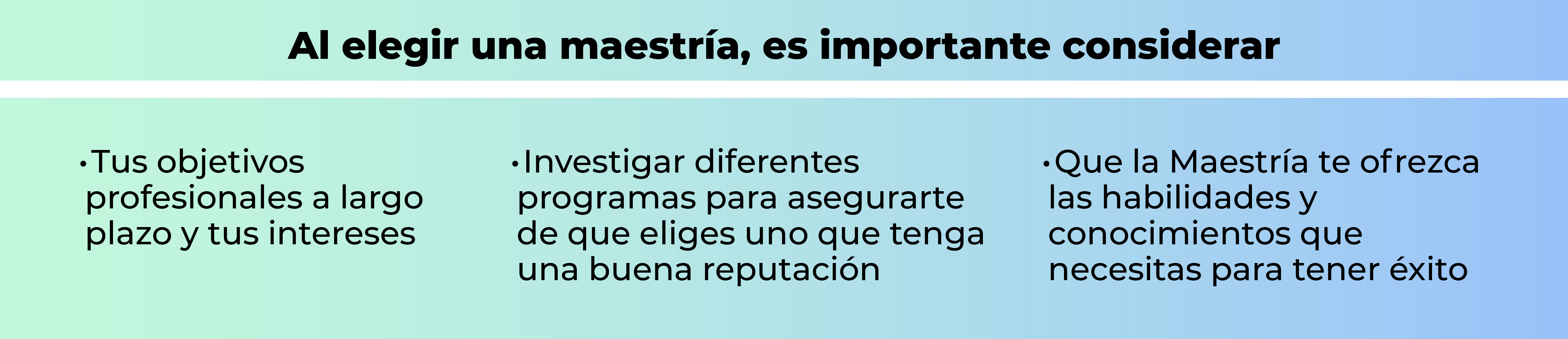 Una Maestría para cada quien Una Maestría para cada quien