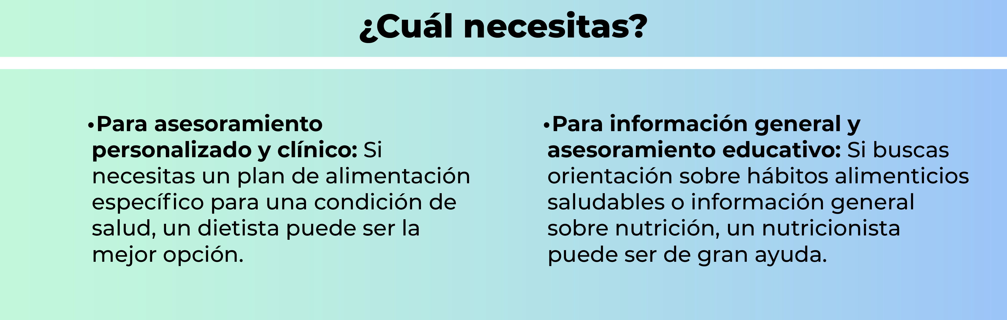 Principales diferencias entre Dietista y Nutricionista Principales diferencias entre Dietista y Nutricionista
