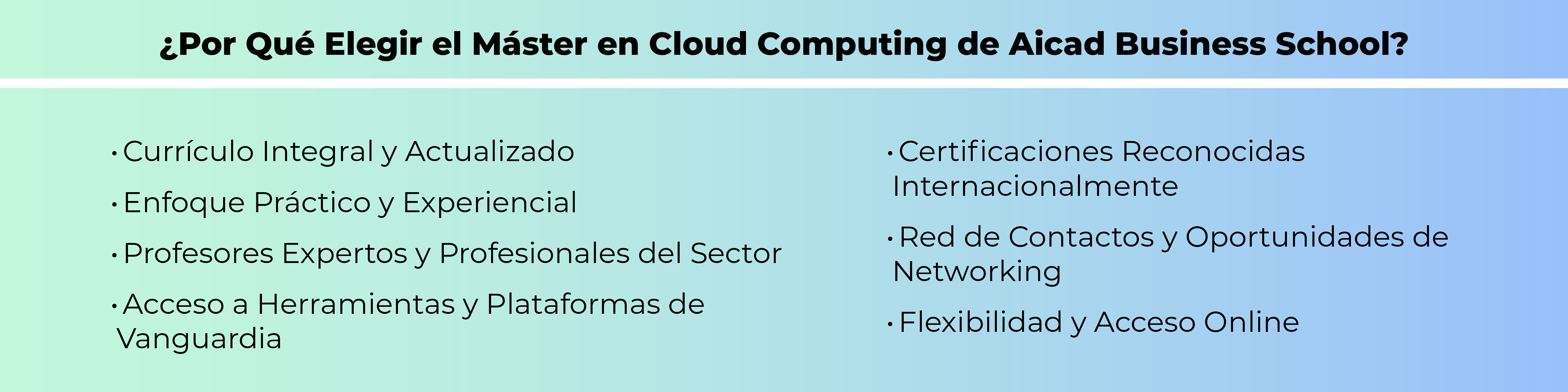 Máster Oficial en Cloud Computing de Aicad Business School Máster Oficial en Cloud Computing de Aicad Business School