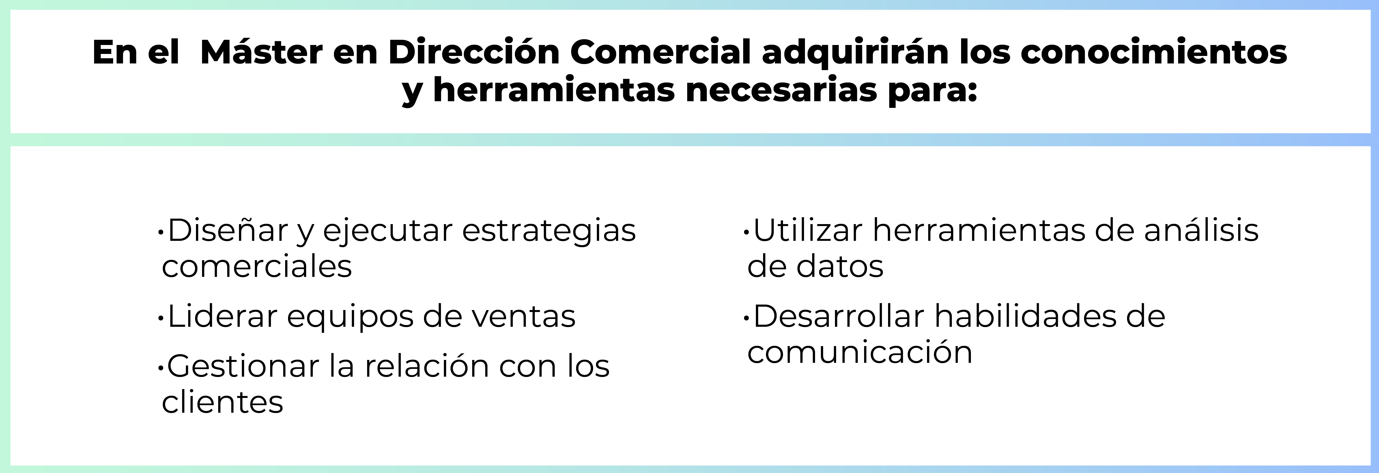 Máster en Gestión y Dirección de Estrategia Comercial y Ventas de Aicad Business School