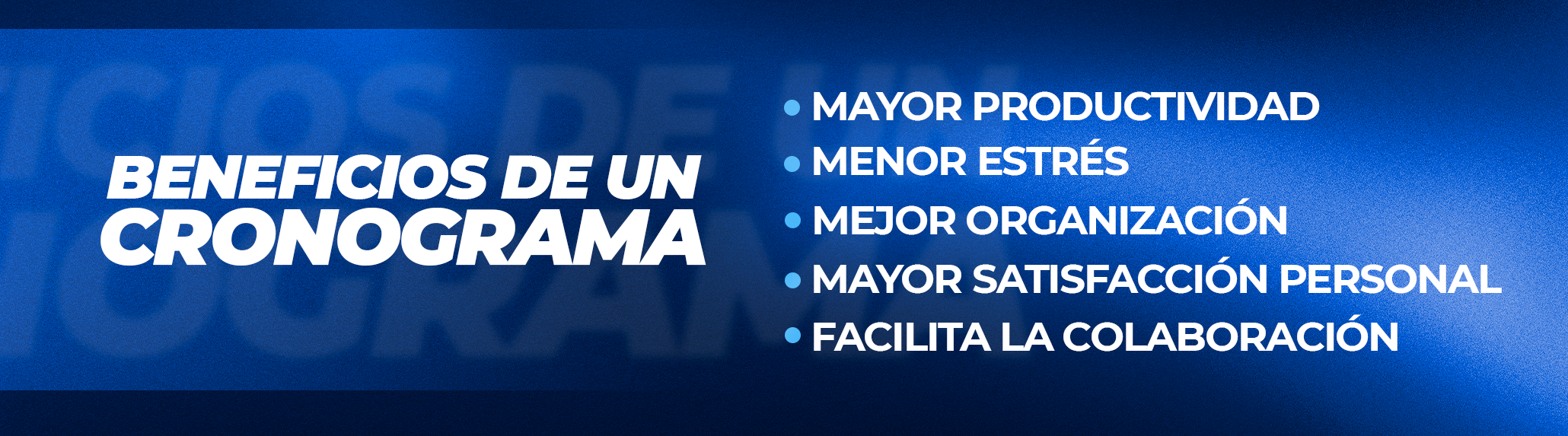 Beneficios de utilizar un cronograma de actividades Beneficios de utilizar un cronograma de actividades
