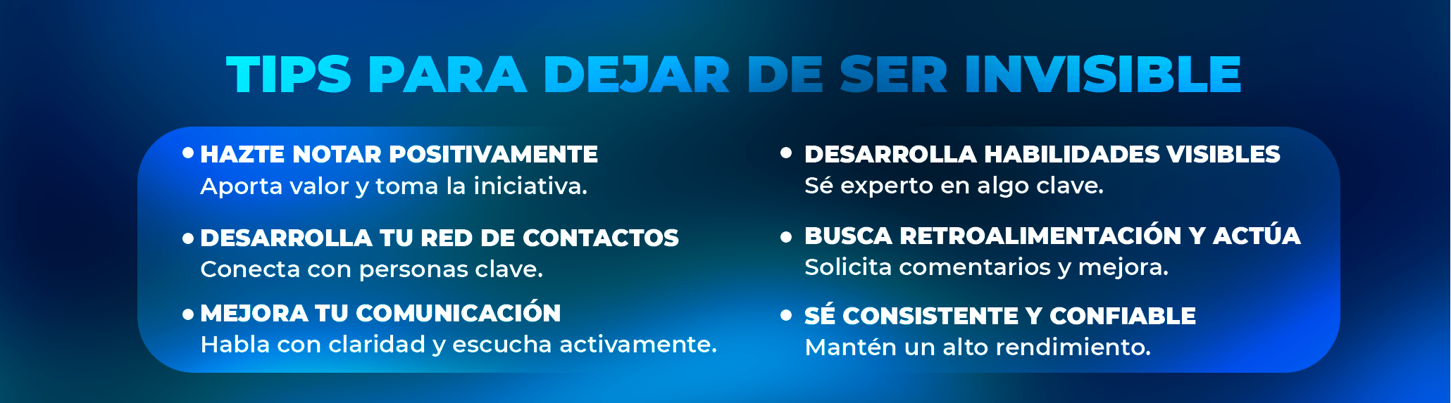 7. Busca retroalimentación y aprende de ella