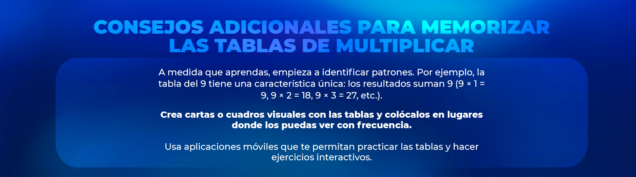 Tabla de multiplicar del 1 al 10