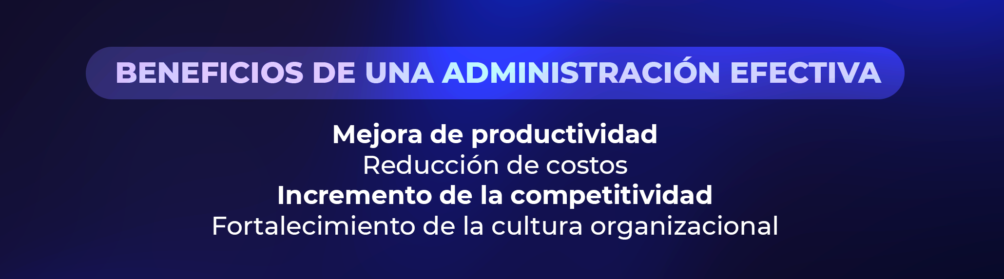 Aplicación de las características de la administración Aplicación de las características de la administración