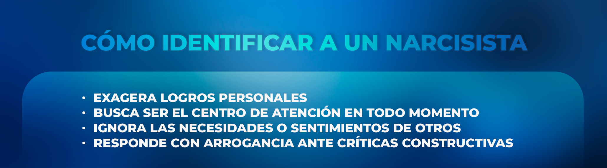 Cómo identificar a un narcisista