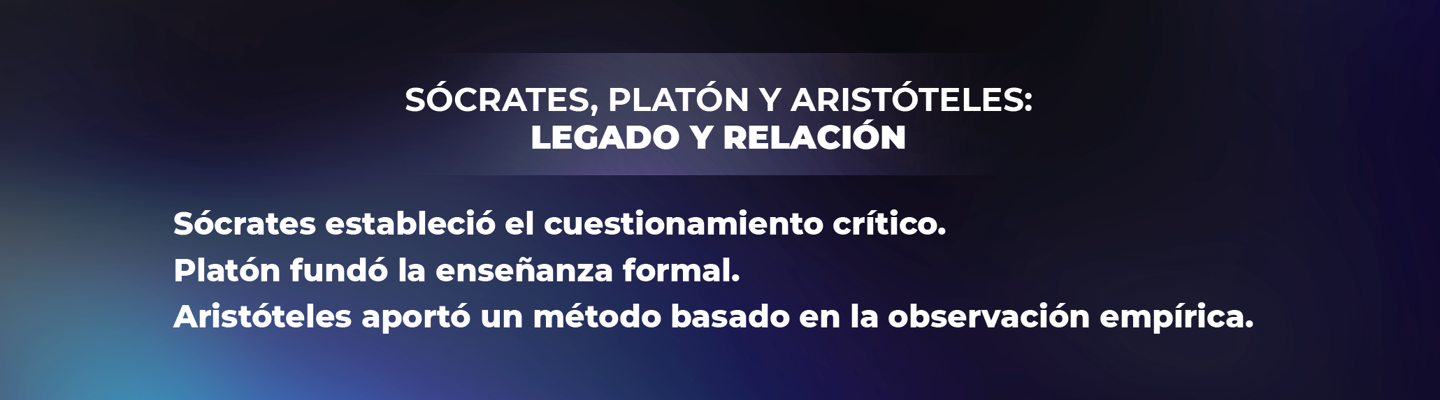 Sócrates, Platón y Aristóteles: legado y relación