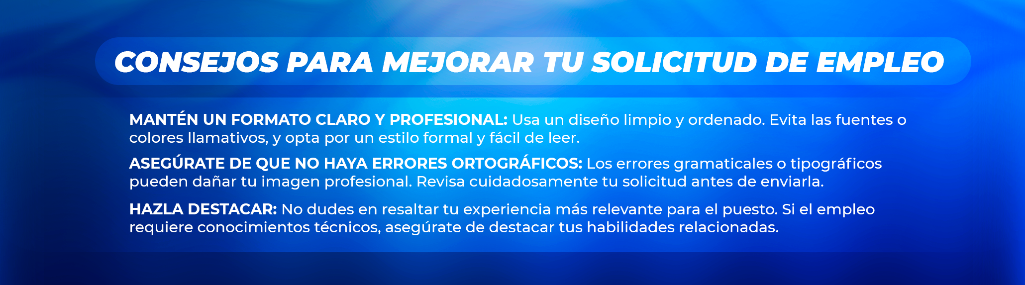 Errores comunes al hacer una solicitud de empleo Errores comunes al hacer una solicitud de empleo