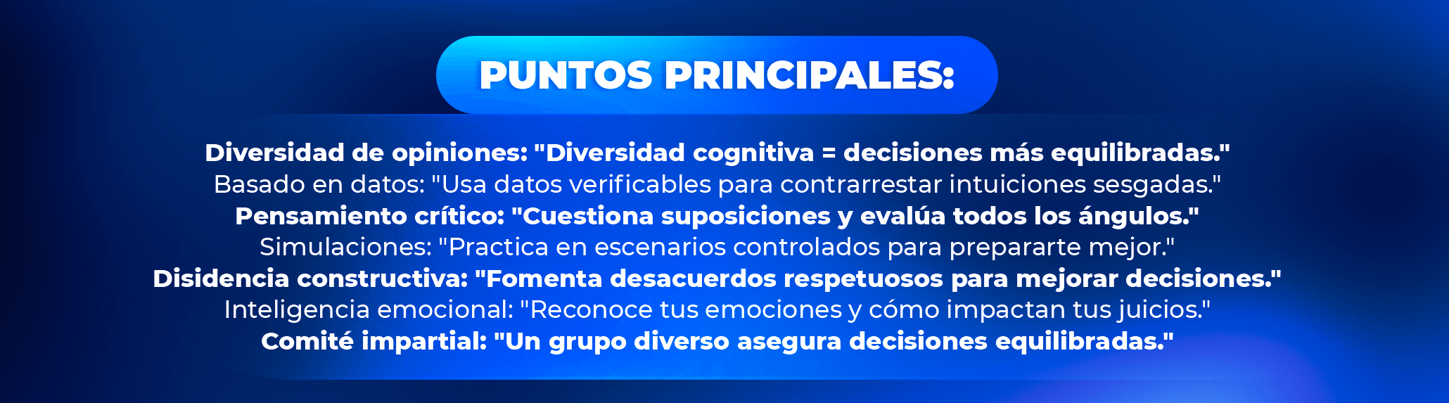 Cómo evitar los sesgos cognitivos en la Alta Dirección