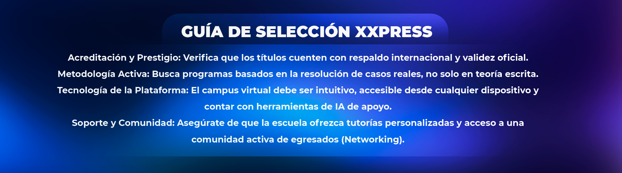 Factores estratégicos para seleccionar tu próximo posgrado digital