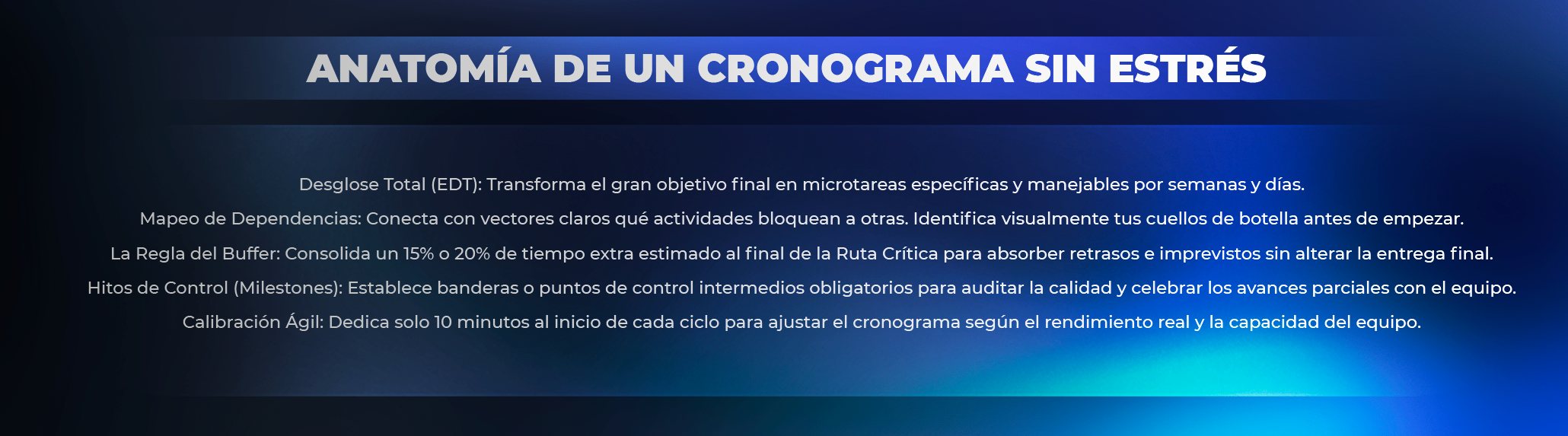 Metodología paso a paso para una planificación temporal inteligente y flexible Metodología paso a paso para una planificación temporal inteligente y flexible
