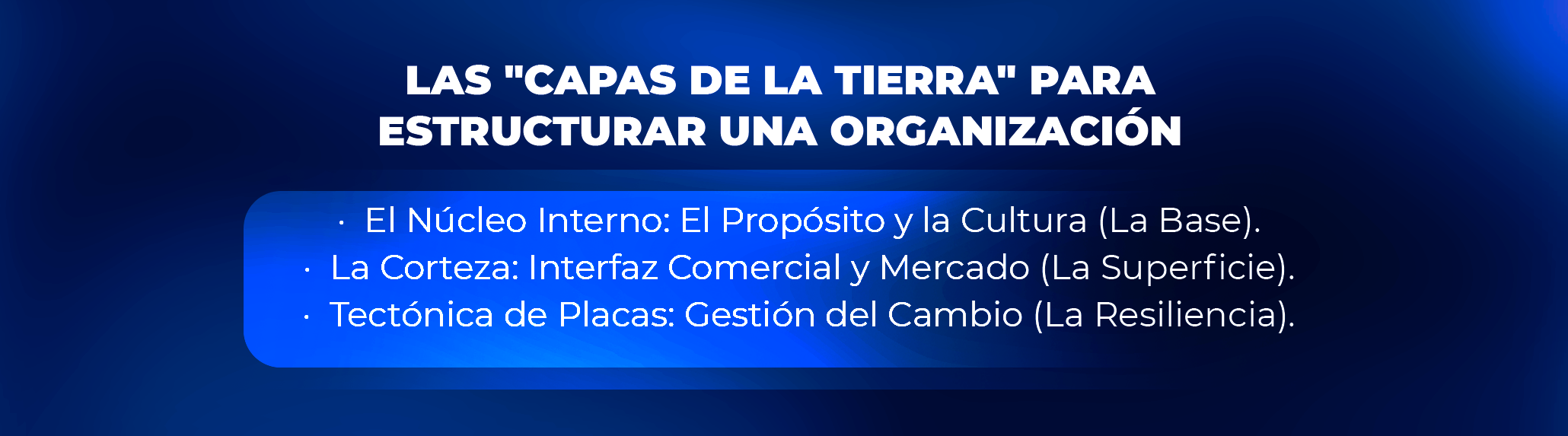 Tectónica de placas corporativa: Gestión del cambio frente a crisis